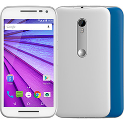 Smartphone Motorola Moto G (3ª Geração) Colors Dual Chip Desbloqueado Android Lollipop 5.1 Tela 5" 16GB Wi-Fi Câmera de 13MP - Branco