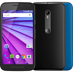 Smartphone Motorola Moto G (3ª Geração) Colors Dual Chip Desbloqueado Android Lollipop 5.1 Tela 5" 16GB Wi-Fi Câmera de 13MP - Preto