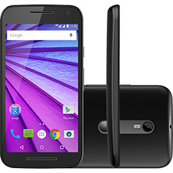 Smartphone Motorola Moto G (3ª Geração) Colors Dual Chip Desbloqueado Android Lollipop 5.1 Tela 5" 8GB Wi-Fi Câmera de 13MP - Preto