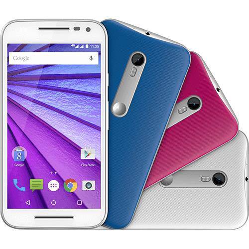 Smartphone Motorola Moto G 3ª Geração Colors Hdtv, Dual Chip, Android 5.1, Tela 5", 16gb, 4g, Câmera