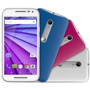 Smartphone Motorola Moto G (3ª Geração) Colors HDTV XT1544 Branco com Tela de 5'', Dual Chip, Android 5.1, 4G, Câmera 13MP e Processador Quad-Core