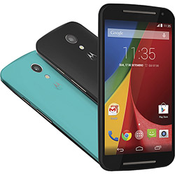 Smartphone Motorola Moto G 2ª Geração DTV Colors Dual Chip Desbloqueado Android 4.4 Tela 5" 16GB Wi-Fi Câmera de 8MP - Preto
