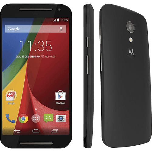 Smartphone Motorola Moto G (2ª Geração) Dual Chip Android 4.4 Tela 5" 8GB 3G Câmera de 8MP - Preto
