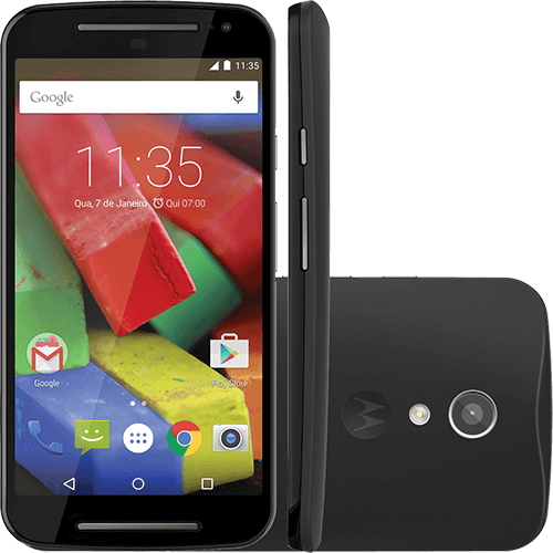 Smartphone Motorola Moto G (2ª Geração) Dual Chip Android 5.0 Tela 5" 16GB 4G Câmera 8MP - Preto
