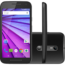 Smartphone Motorola Moto G (3ª Geração) Dual Chip Android 5.1.1 Lollipop Tela 5" 8GB + Cartão de Memória 8GB - Preto