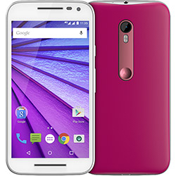 Smartphone Motorola Moto G 3ª Geração Edição Especial Pink Dual Chip Desbloqueado Android 5.1 Tela HD 5" Memória Interna 16GB 4G Câmera 13MP Processador Quad Core 1.4GHz - Branco