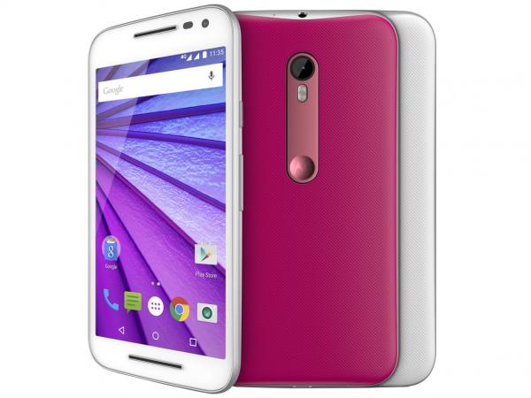 Smartphone Motorola Moto G 3ª Geração Pink 16GB 4G - Dual Chip Câm. 13MP Selfie 5MP Tela 5 Quad Core