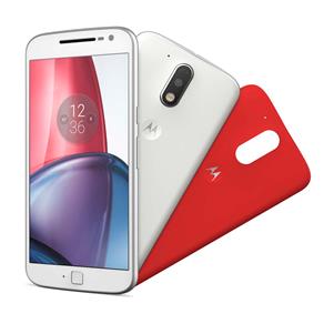 Smartphone Motorola Moto G4 Plus XT1640 Branco com 32GB, Tela de 5.5'', Dual Chip, Android 6.0, 4G, Câmera 16MP, Processador Octa-Core e 2GB de RAM