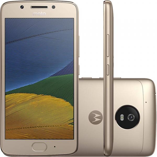 Smartphone Motorola Moto G5 XT1672 32GB, Dual Chip, 4G, Android 7.0, Câm 13MP, Tela 5, Wi-Fi Dourado