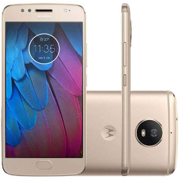 Smartphone Motorola Moto G5S Xt1792 32Gb, Dual Chip, 4G, Android 7.1.1, Cam 16Mp, Tela 5.2", Wi-Fi, Dourado