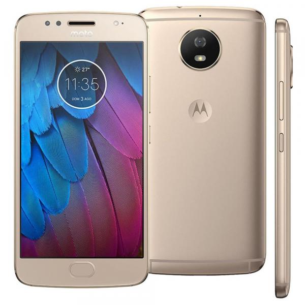 Smartphone Motorola Moto G5s XT1792 Ouro com 32GB, Tela de 5.2, Dual Chip, Android 7.1, 4G, Câmera 16MP,