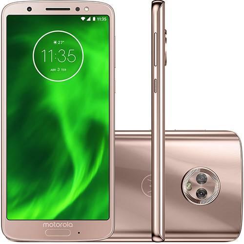 Smartphone Motorola Moto G6 64GB Dual Chip Tela 5.7 Octa-Core 1.8 GHz 4G Câmera 12 + 5MP (Dual Traseira) - Ouro Rose