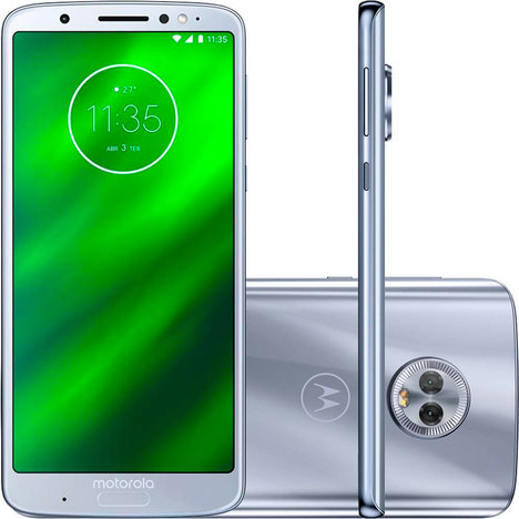 Smartphone Motorola Moto G6 Plus, Topázio, Xt1926, Tela de 5.9, 64Gb, 12Mp