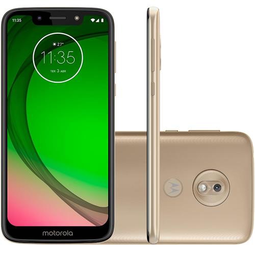 Smartphone Motorola Moto G7 Play 32GB, Dual Chip, Android, Tela 5.7 Pol, 4G, Câmera 13MP - Ouro