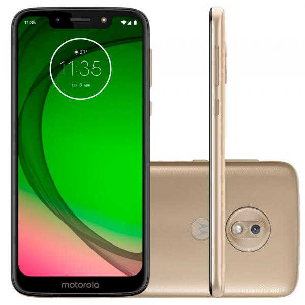 Smartphone Motorola Moto G7 Play 32GB Dual Chip Tela 5.7" Câmera 13MP Frontal 8MP Android 9.0 Ouro