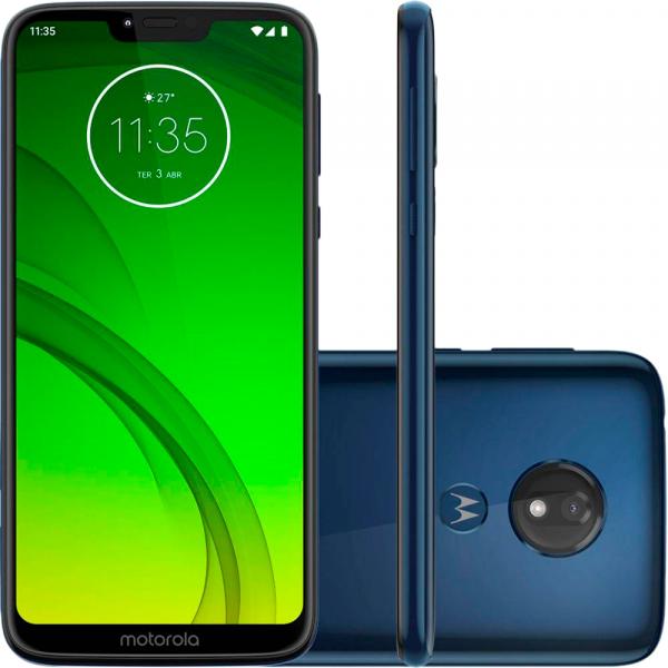 Smartphone Motorola Moto G7 Power 64GB 4G 6,2" Câmera 12MP Frontal 8MP Android Pie 9.0 Azul Navy