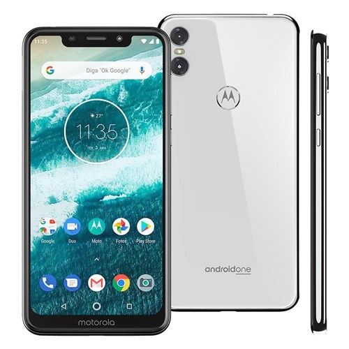 Tudo sobre 'Smartphone Motorola Moto One Branco 64GB Tela 5.9" Android 8.1 Octacore 4GB Dualcam 13MP+2MP'