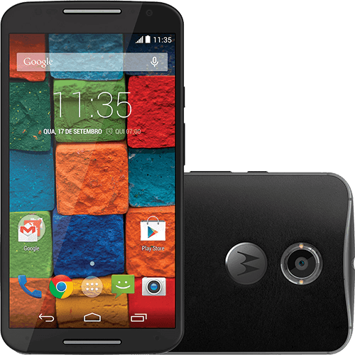 Tudo sobre 'Smartphone Motorola Moto X 2ª Geração Desbloqueado Android 4.4 Tela 5.2" 32GB 4G Wi-Fi Câmera 13MP GPS - Preto Couro'