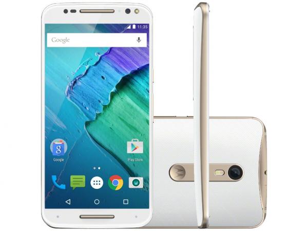 Smartphone Motorola Moto X Style 32GB - Branco e Dourado Dual Chip 4G Câm. 21MP