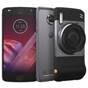Tudo sobre 'Smartphone Motorola Moto Z2 Play Câmera Edition Platinum 64GB, Tela 5.5'', Dual Chip, Câmera 12MP, Android 7.1, Processador Octa-Core e 4GB de RAM'