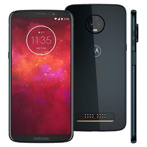 Smartphone Motorola Moto Z3 Play Índigo 64GB, Tela Max Vision de 6", Dual Chip, Câmera Traseira Dupla, Android 8.1, Processador Octa-Core e 4GB de RAM
