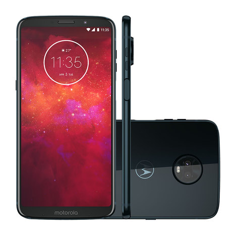 Smartphone Motorola Moto Z3 Play, Indigo, Xt1929, Tela de 6, 64Gb, 12Mp