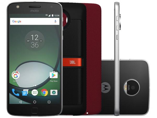 Tudo sobre 'Smartphone Motorola Moto Z Play Sound Edition 32GB - Preto e Prata Dual Chip 4G Câm. 16MP + Selfie 5MP'
