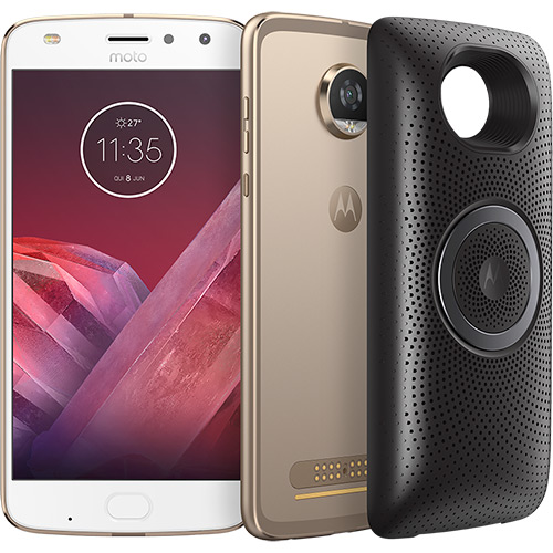 Tudo sobre 'Smartphone Motorola Moto Z2 Play - Stereo Speaker Edition Dual Chip Android 7.1.1 Nougat Tela 5.5" Octa-Core 2.2 GHz 64GB 4G Câmera 12MP - Ouro'