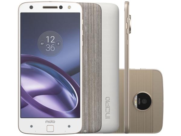 Smartphone Motorola Moto Z Power Edition 64GB - Branco e Dourado DualChip 4G Câm 13MP + Selfie 5MP