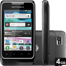 Smartphone Motorola Motosmart me XT303, Desbloqueado, GSM, Preto - Android 2.3, Touchscreen 3.2", Câmera de 2MP, 3G, Wi-Fi, Bluetooth, GPS, MP3 Player, Rádio FM, Cartão de Memória de 4GB