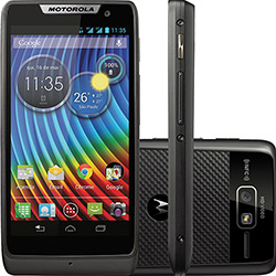 Smartphone Motorola Razr D3 Preto Dual Chip com Android 4.1 NFC Tela 4" Câmera 8MP Processador Dual Core 3G Wi-Fi
