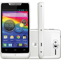 Tudo sobre 'Smartphone Motorola RAZR D1 Branco Android 4.1 Desbloqueado Tim Câmera 5MP Touchscreen 3.5" Wi-Fi, GPS, Memória Interna 4GB'