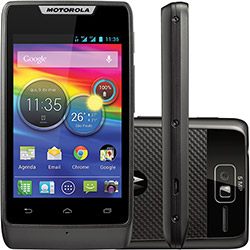 Smartphone Motorola RAZR D1 Preto Android 4.1 Desbloqueado Tim Câmera 5MP Touchscreen 3.5" Wi-Fi, GPS, Memória Interna 4GB
