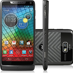 Smartphone Motorola RAZR I, Desbloqueado TIM Preto, Processador Intel Inside® 2GHz, Tela AMOLED Advanced 4.3", Touchscreen, Android 4.0, Câmera de 8MP , Câmera Frontal VGA, Gravação Full HD, 3G, Wi-Fi, Bluetooth, GPS, NFC, Memória Interna de 8GB
