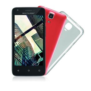 Smartphone MS45 S Colors Preto Tela 4.5" Câmera 3 MP + 5 MP 3G Quad Core 8GB 1GB Android 5.0 - P9011 Multilaser