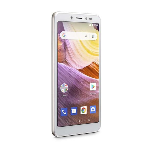 Smartphone Ms50G 3G 5,5 Pol. Ram 1Gb Câmera 8Mp+5Mp Android 8.1 Bluetooth 8Gb Dourado/Branco Multilaser - P9073