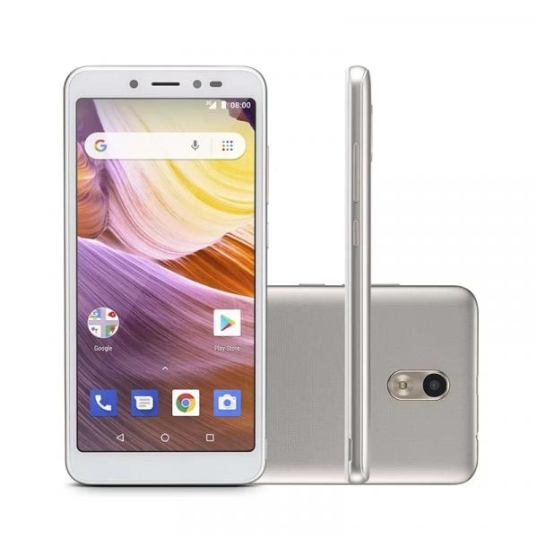 Smartphone MS50G 3G 5,5 Pol. RAM 1GB Câmera 8MP+5MP Android 8.1 Bluetooth 8GB Dourado Multilaser - P9073