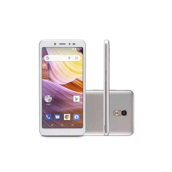 Smartphone MS50G 3G 5,5" RAM 1GB Camera 8MP+5MP Android 8.1 Bluetooth 8GB Dourado/Branco Multilaser - P9073