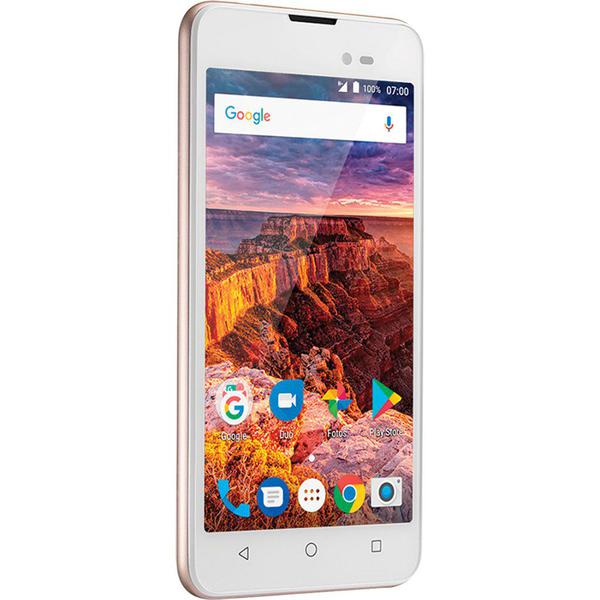 Smartphone Ms50l 5'' 8Gb Quad 1Gb Ram - NB707 - Multilaser (Branco/Dourado)