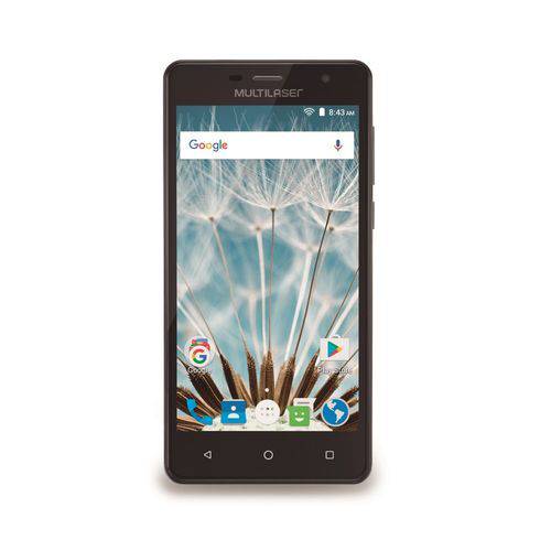 Smartphone Ms50s 3g Tela 5" Dual Câmera 5mp+8mp Android 6.0 Multilaser Preto - P9034