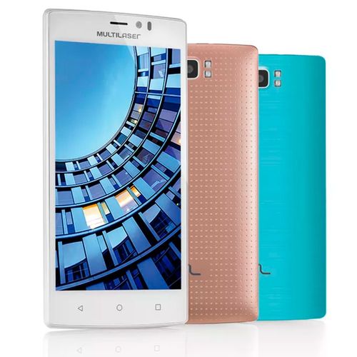 Smartphone MS60 4G QuadCore 2GB Ram Tela 5,5 Pol. Dual Chip Android 5 Branco-Multilaser-P9006