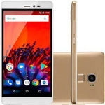 Smartphone MS60F 4G Tela 5,5 Impressão digital 1GB RAM Android 7 Multilaser Dourado/Branco - P9056