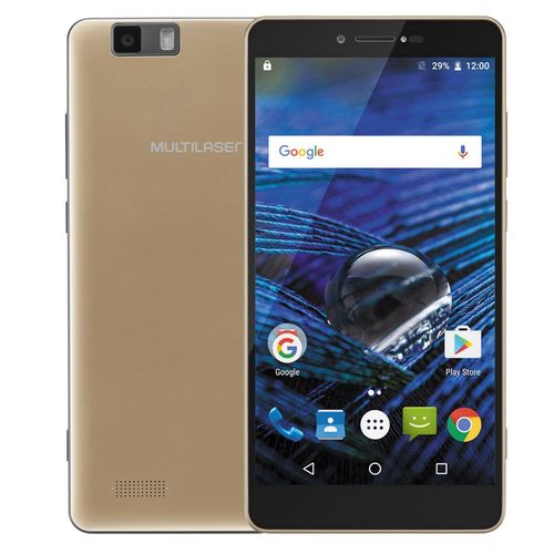 Smartphone Ms70 Multilaser 64gb Octacore 5.85" 3gb Raw Dourado Nb265