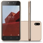 Smartphone Multilaser E 3G 16GB Tela 5.0 Quad Core Câmera traseira 5MP + 5MP Frontal - Dourado P9102