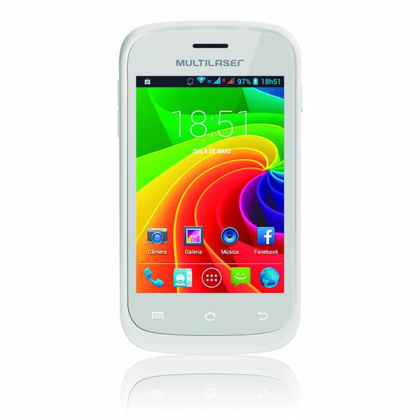 Smartphone Multilaser MS2 Branco Dual Chip Tela 3.5" Android 4.2 - P3291