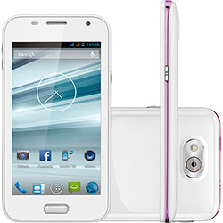 Smartphone Multilaser MS4 Dual Chip Android 4.2 Tela 4.5" 4GB 3G Wi-Fi Câmera 8MP - Branco