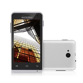 Smartphone Multilaser MS40 Branco Tela 4.0 QuadCore 4GB Android 4.4 - P9008 - P9008