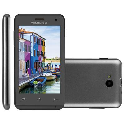 Smartphone Multilaser MS40 Preto, 4GB, Dual Chip, 3G, 5MP - P9007