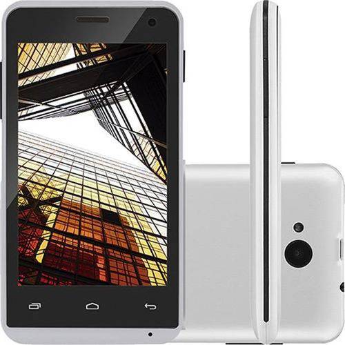 Smartphone Multilaser MS40, Quad Core, Android, Tela 4.0", 4GB, 5MP, 3G, Dual Chip, Debloqueado - BR