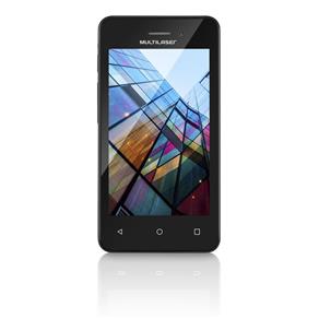 Smartphone Multilaser MS40S Preto 4" Câmera 2 Mp + 5 Mp 3G Quad Core 8Gb Android 6.0 - P9025 - Multilaser